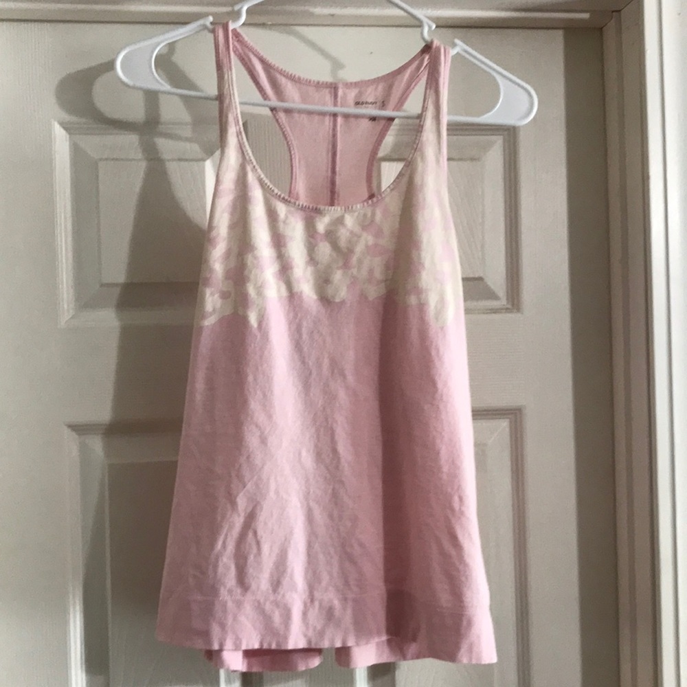 4/$12 Old Navy Pink Tank with White Detail